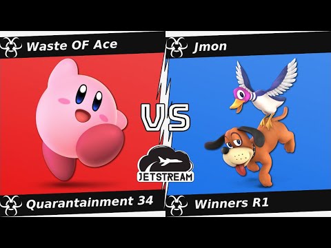 Quarantainment 34 Winners R1 - Waste OF Ace (Kirby, Steve) Vs. Jmon (Duck Hunt) - SSBU