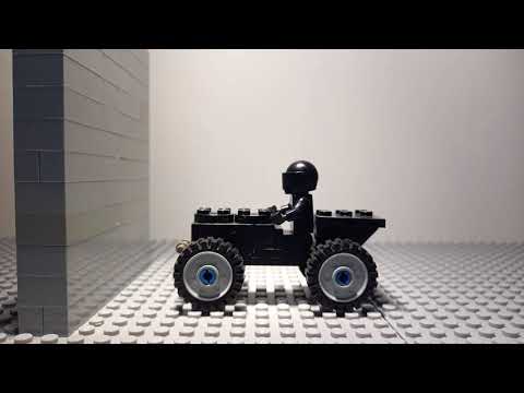 lego car crash test stop motion animation