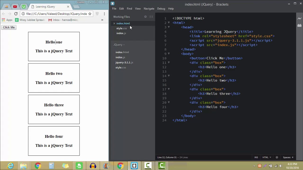 7  JQuery append, prepend, bofore and after method