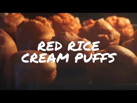 (NO밀가루) 홍국쌀 있choux ! | (gluten free) How to make Red Yeast Rice Cream Puffs!