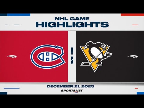 NHL Highlights | Canadiens vs. Penguins - December 21, 2025