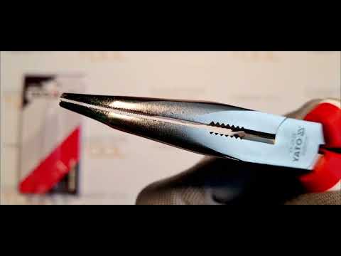 Тонкогубцы загнутые 200 мм никелированные YATO (YT-2028)