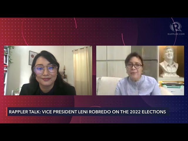 WATCH: Robredo’s 2022 priorities: Pandemic control, economy, education, social services