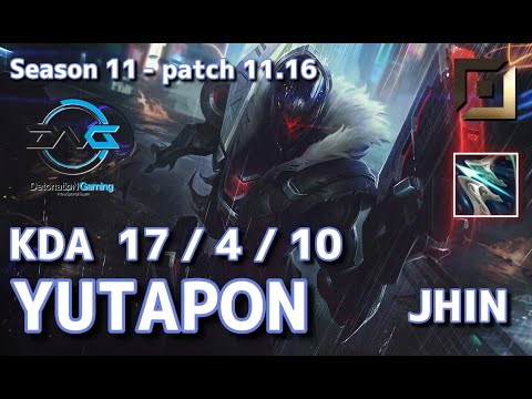 【韓国サーバー/GM】DFM Yutapon ジン(Jhin) VS T1 Canna エズリアル(Ezreal) BOT - Patch11.16 KR Ranked【LoL】