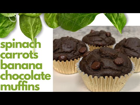 Spinach carrots banana chocolate muffins . #healthyrecipes #healthybaking #healthyfood #healthylife