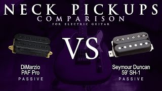 Video thumbnail for DiMarzio PAF PRO vs Seymour Duncan 59' SH-1 - Passive Neck Guitar Pickup Comparison Tone Demo by Mike Stamper