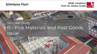SD - 11 - Pick Materials and Post Goods Issue