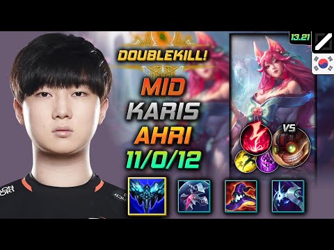 Ahri Mid Build Karis Everfrost Electrocute - LOL KR Challenger Patch 13.21