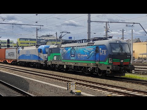 Guter Start nach Katastrophe!! LTE 193 720 + Adria 1216 922 mit Containerzug am Grazer Hauptbahnhof.