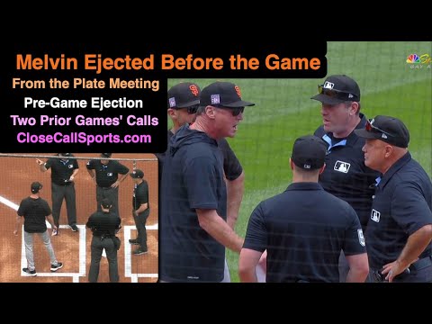 E122 - Bob Melvin Ejected From Pre-Game Lineup Card Plate Meeting, Complaining to Chris Conroy