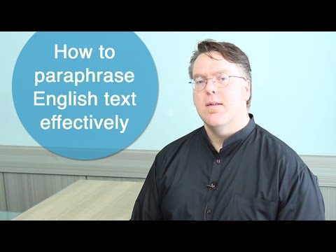 How to paraphrase English text effectively
