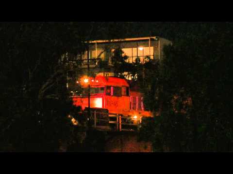 Australian  Diesel locomotives at night