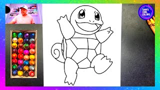 Coloring Squirtle from Pokemon Coloring Page Crayola Crayons