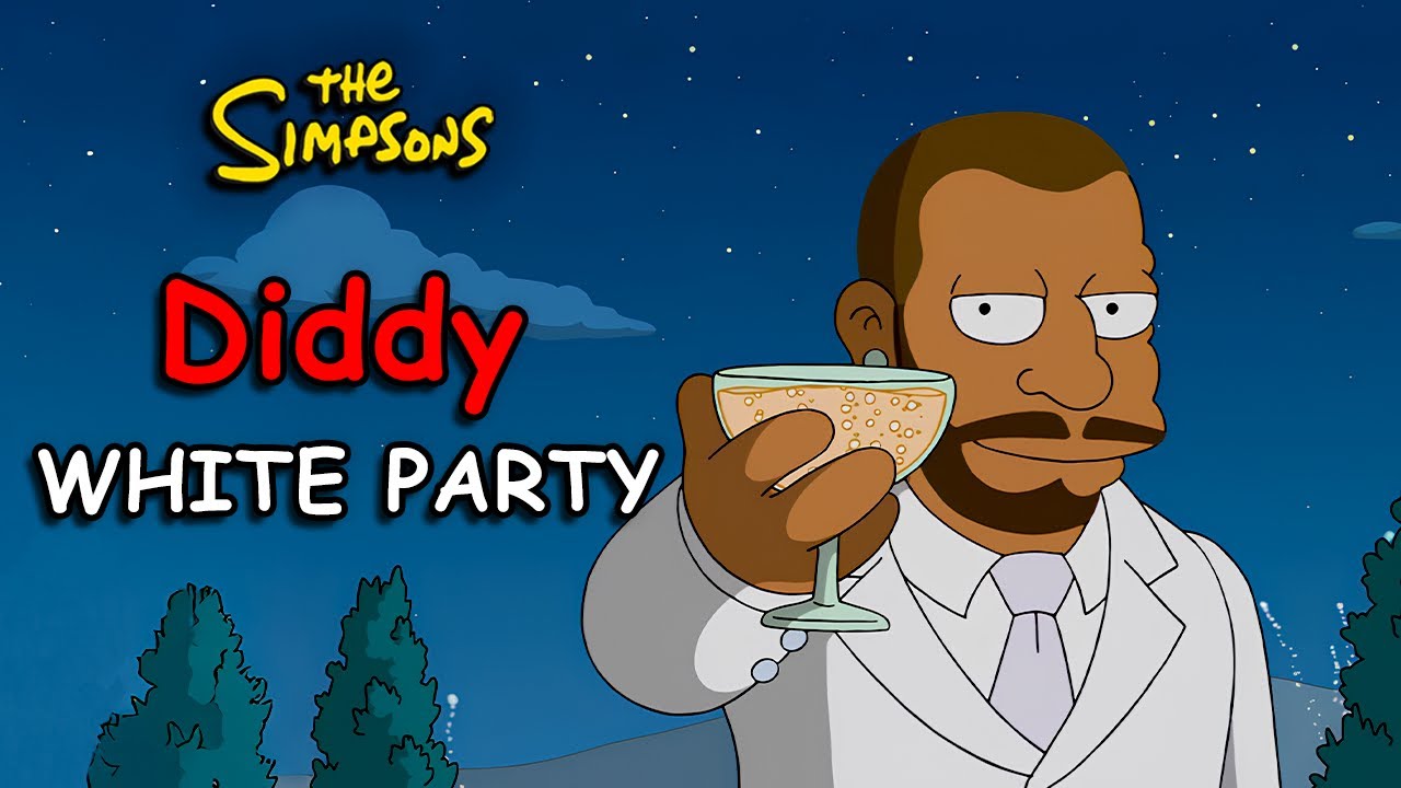 The Day Homer Goes to a Diddy WHITE PARTY | The Simpsons Recap