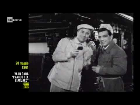 §.2/- (storia della televisione) 20 maggio 1961: prima puntata de " L'amico del giaguaro" - Corrado