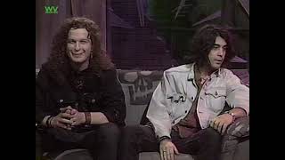Denis Bélanger (&quot;Snake&quot;) and Michel Langevin (&quot;Away&quot;) from Voivod on the Headbangers Ball (1990)