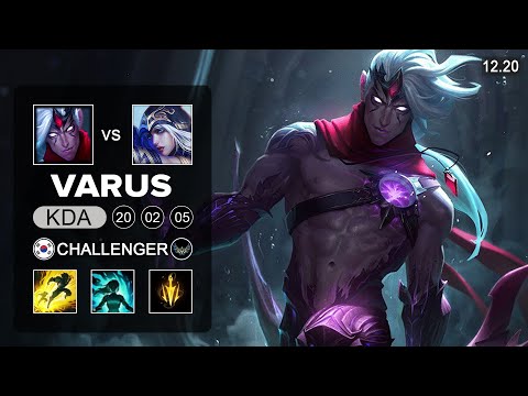Varus vs Ashe ADC - KR Challenger - Patch 12.20 Season 12