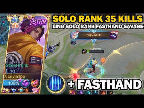 SOLO RANK LING 35 KILLS SAVAGE!! MOONTON WAJIB BAN LING LEVIMLBB DI LEGEND RANK - MLBB