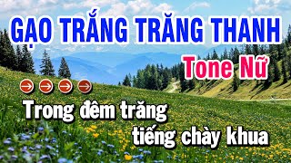 Download lagu GẠO TRẮNG TRĂNG THANH Karaoke Tone Nữ Nhạc Sống | Huỳnh Lê mp3