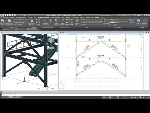 Advance Steel 2019 new feature - Grid Lines on Elevation Views