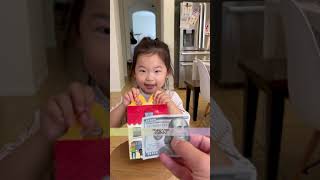 Toddler buys happy meal and tips $100 (so cute) #shorts