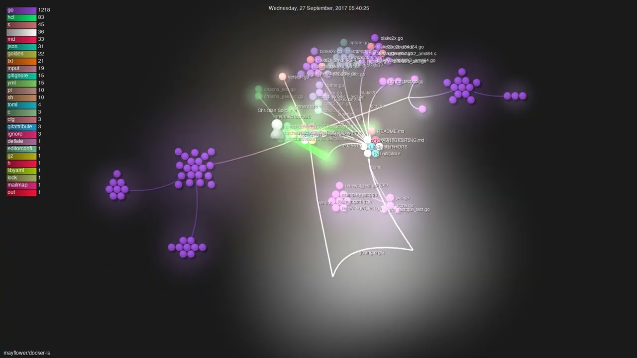 mayflower/docker-ls - Gource visualisation