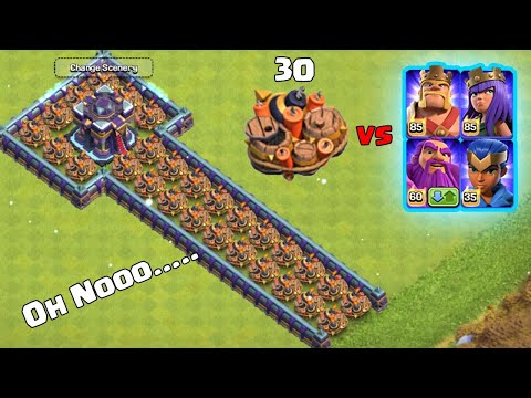 Thirty Giant Bomb Vs All Heroes New Challenge In Clash Of Clans