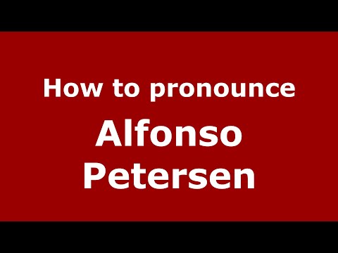 How to pronounce Alfonso Petersen (Mexico/Mexican Spanish) - PronounceNames.com
