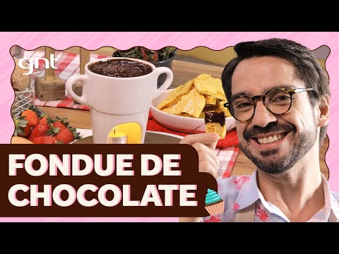 Fondue de chocolate suíço com frutas, bolinho de chuva e honeycomb | Lucas Corazza | Que Seja Doce