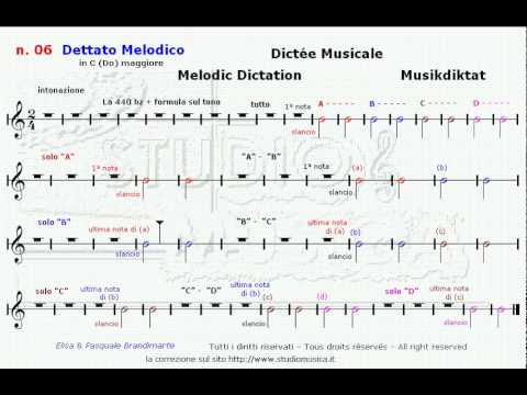 06 Dettato melodico   Melodic dictation   Dictée musicale   Musikdiktat