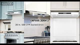 Enjoy serene cooking with our quiet operation range hood - Empava 30RH13