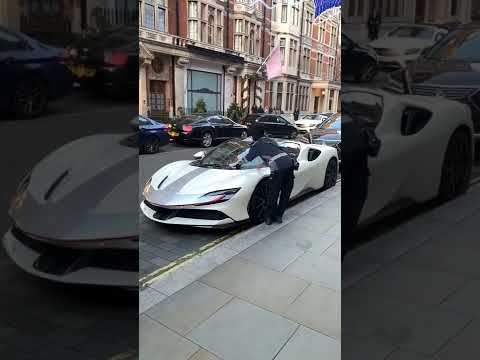 Thumbnail for brand new Ferrari sp90 stradale gets a parking ticket in London #short #ferrari #carslover by Ferrari, Car