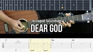 Download lagu Dear God - Avenged Sevenfold | EASY Guitar Tutorial TAB - Guitar Lessons mp3