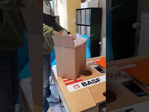 Schallplatten Box Bambus