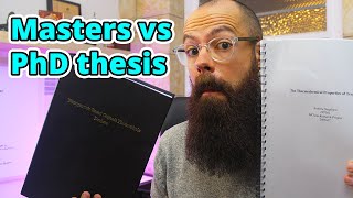 The difference between a masters thesis and a PhD thesis