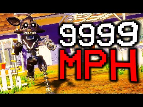 FNAF but Ignited Foxy runs at 9999MPH in Hello Neighbor