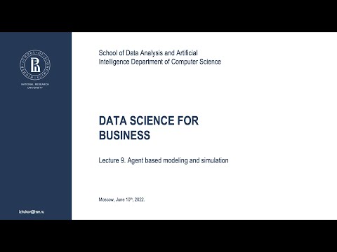 Lecture 9. Agent based modeling and simulation.