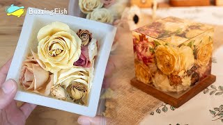 🌹 Eternal Beauty: Stunning Crafting a Rose Resin Cube at Home
