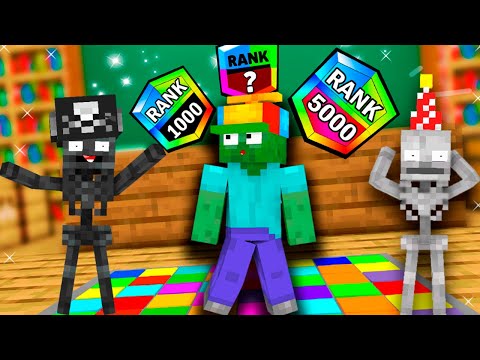 ALL EPISODE TOP RANK BRAWL STARS LVL in Monster School Herobrine and Zombie in Minecraft Animation