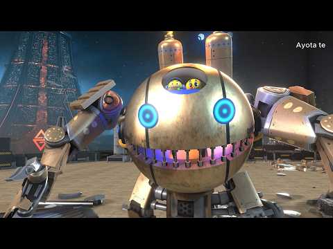 Pac-Man uses a giant robot to defeat the robotic monster.#pacman #cartoon #animation #pacman3d