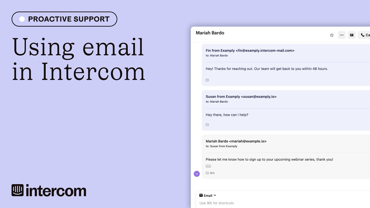 Using email in Intercom