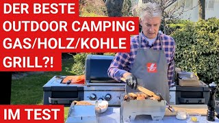 ♨️ GRILLBLITZ: SKOTTI 3 in 1 Campinggrill Outdoor Grill Gas Kohle Holz Test Gasgrill klein leicht