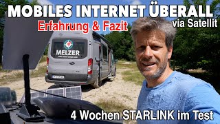 INTERNET ÜBERALL via Satellit! Was ein Mist? 4 Wochen Starlink! Erfahrung, Speed, Strom, Tarif, Test