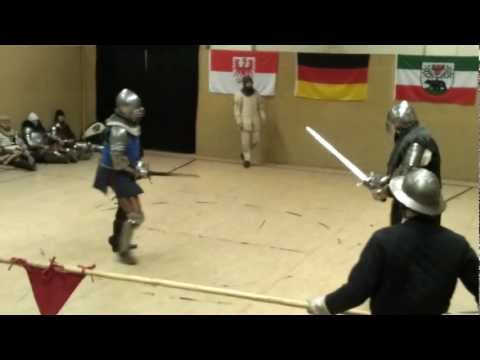 Sichtungsturnier Vollkontakt Schwertkampf Mike vs. Georg - Kampf 1
