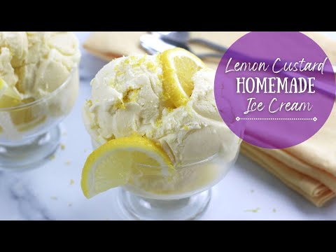 How To Make From-Scratch Lemon Ice Cream | Lemon Custard Ice Cream Recipe For Ice Cream Maker