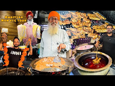 5 Best Non Veg Street Food In Amritsar | Desi Ghee Mutton & Chicken | Amritsar Street Food