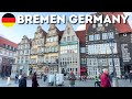 Beautiful German Medieval City Bremen Walking Tour 🇩🇪 4K/60fps HDR (With Captions)