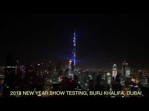 Burj Khalifa DUBAI UAE 2018  Event New Year EVE Light UP 2018