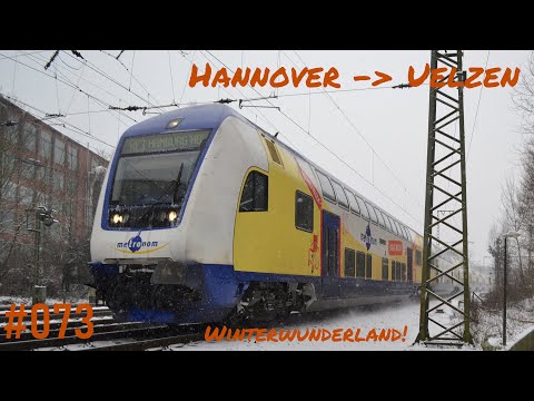 Führerstandsmitfahrt #073 - Abendfahrt im verschneitem Niedersachsen