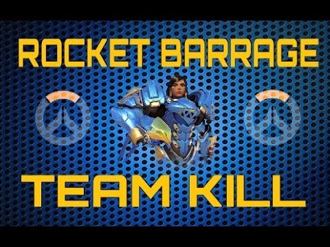 Overwatch: Pharah Team Kill Rocket Barrage!
